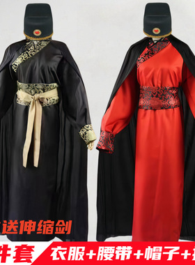 明朝锦衣卫衣服男飞鱼服长款四大名捕影视古装汉服男武侠服剑客