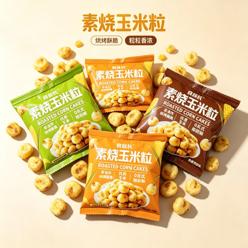 食族长素烧玉米粒酥脆玉米豆