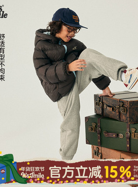 ltssmile童装儿童加绒裤子男童保暖弯刀卫裤小男孩加厚运动长裤潮