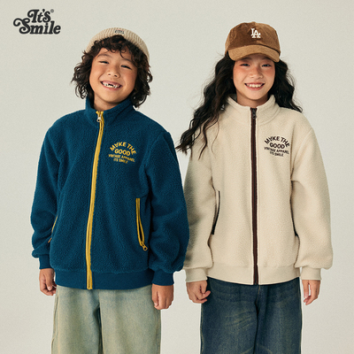 Itssmile复古撞色摇粒绒外套