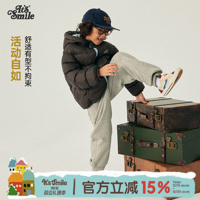 ltssmile儿童加绒弯刀卫裤