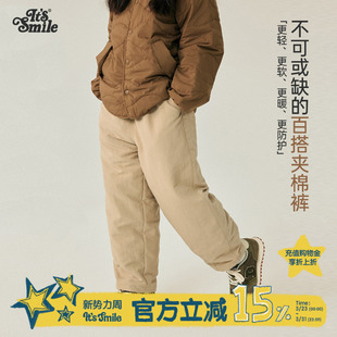 女童防水休闲裤 Itssmile童装 男童防风耐磨长裤 子加厚冬装 儿童裤