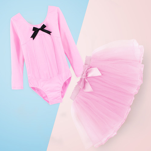 柏莺儿童舞蹈服长袖练功服套装