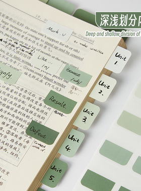 三年二班高颜值索引贴可书写便利贴高中生初中生专用纸质索贴透明可写速干书签查找分类记号标签贴纸粘性强