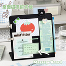 台式 三年二班 磁吸桌面留言板黑板记事板金属板创意面包冰箱贴磁吸展示板小白板谷子收纳架