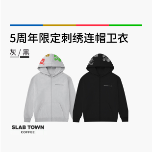 SLAB TOWN石板城5周年套头连帽卫衣重磅加绒秋冬宽松潮流男女同款