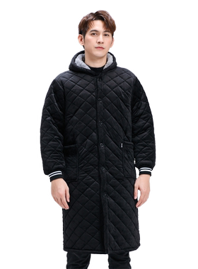 水晶绒加绒保暖棉衣工作服罩衣