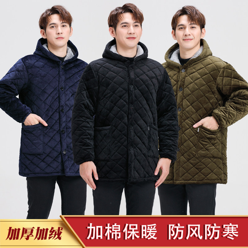 冬季加绒加厚保暖罩衣男女夹棉工作服纯色长袖棉衣外套围裙,家庭/个人清洁工具,围裙,淘宝优惠券,粉丝福利购,淘宝优惠卷