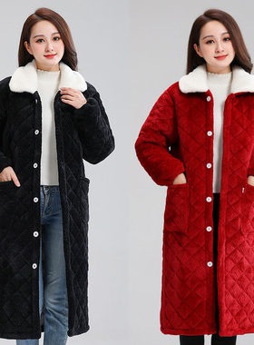 罩衣冬季工作服保暖家居服家居服