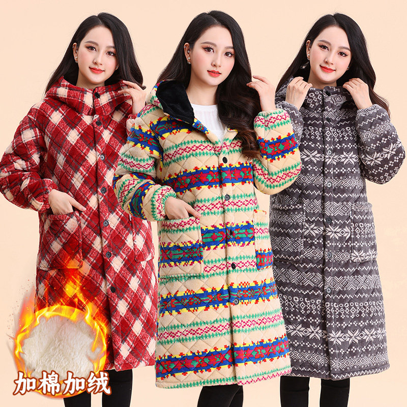 2025新款法兰绒棉衣冬季三层加厚保暖外套加绒加棉罩衣女生袄子,家庭/个人清洁工具,围裙,淘宝优惠券,粉丝福利购,淘宝优惠卷