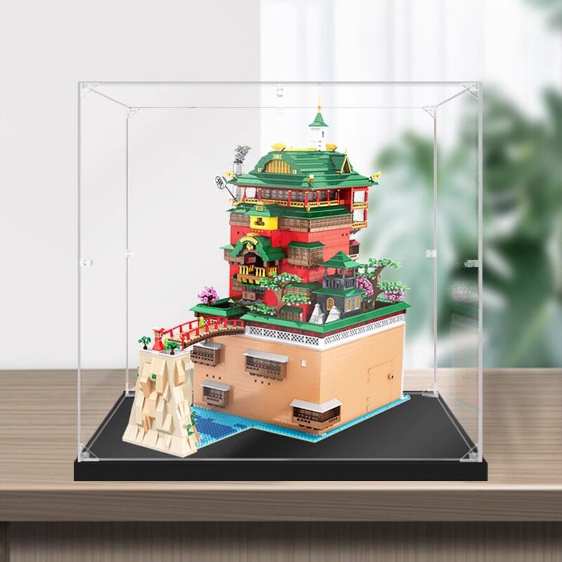 亚克力展示盒适用乐高55121油屋千与千寻汤婆婆温泉馆模型收纳盒