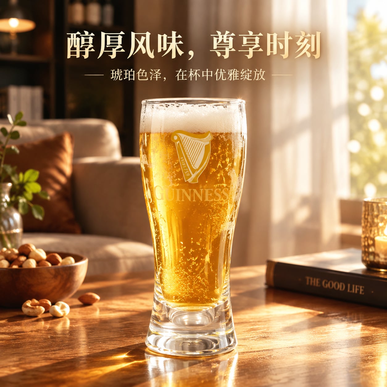 高颜值健力士新款精酿啤酒杯大容量玻璃杯聚会餐厅专用小麦酒杯图片