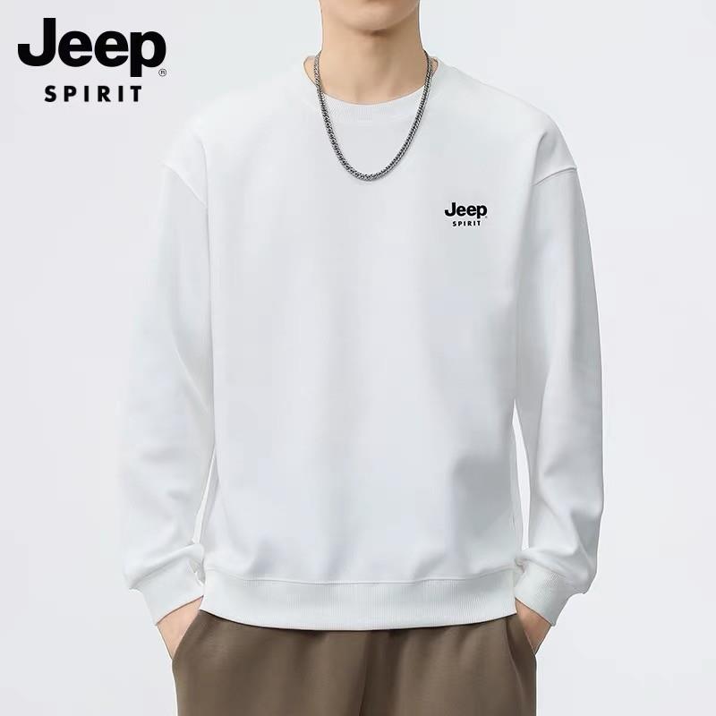 JEEP吉普长袖打底衫男2025新款男t恤棉质春秋款运动卫衣上衣男款Y