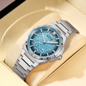 时尚 布加迪手表冰川系列男士 全自动机械表德国新款 精钢商务休闲表