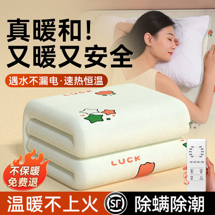 2025新款电热毯单双人电褥子双人双控调温学生宿舍正品官方旗舰店