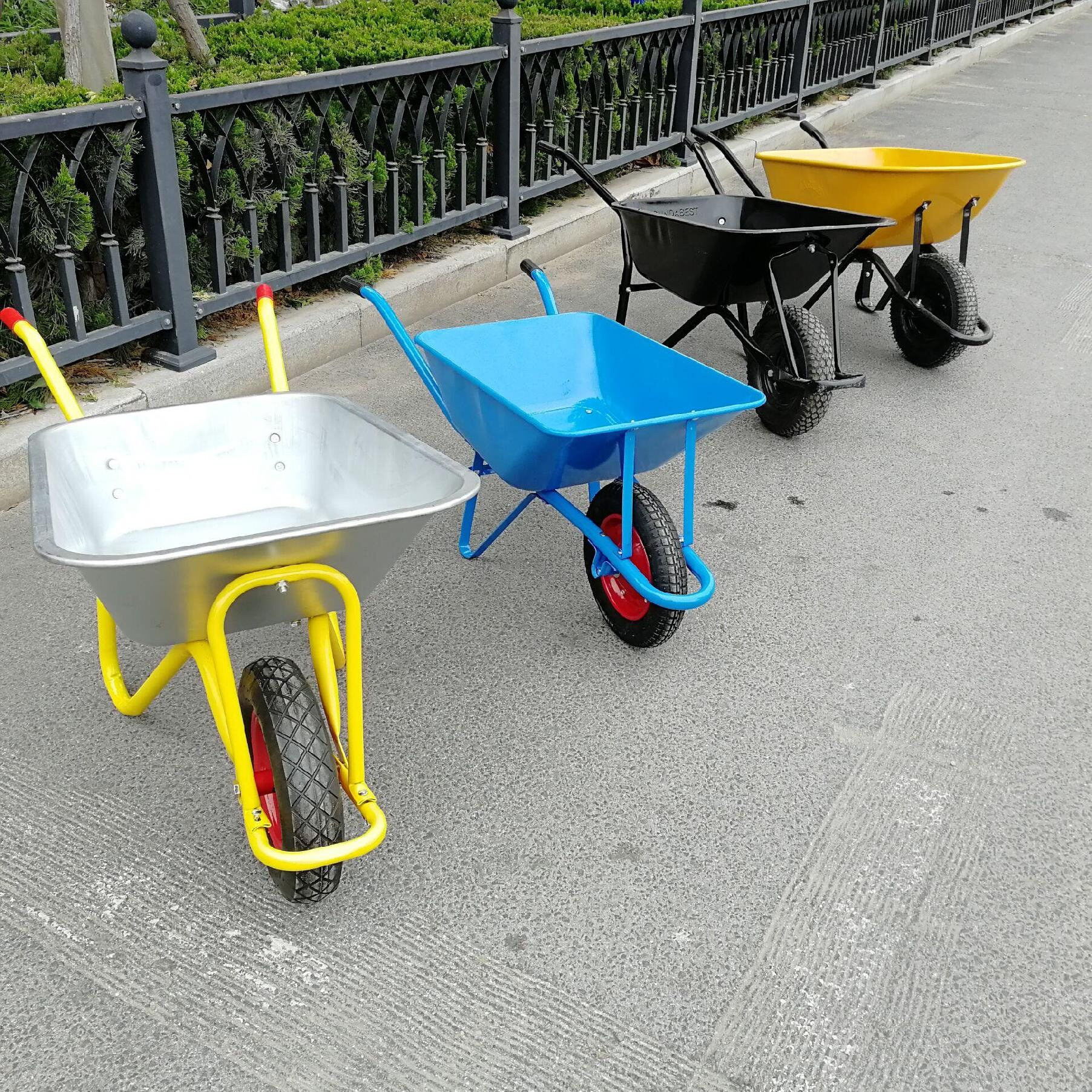 推拉小型迷你拉砖垃圾斗实心胎独轮车农用手推车便携式斗车西瓜