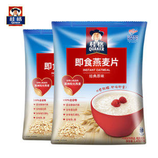 经典 原味粗粮谷物冲饮冲调 X2袋装 QUAKER桂格即食燕麦片1478g