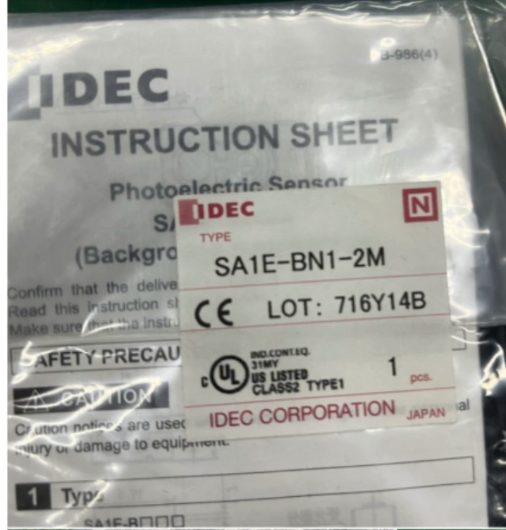 SA1E-BN1-2M。IDEC和泉光电开关全新询价