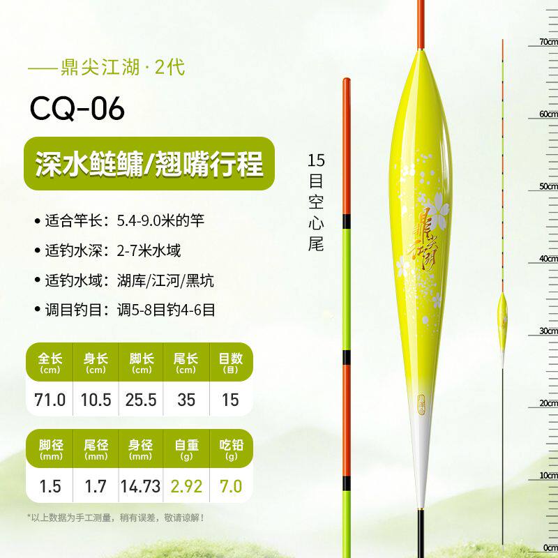 【川泽】鼎尖江湖空心尾鲢鳙浮漂加粗尾超醒目高灵敏浮钓大物浮漂