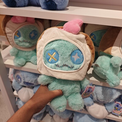 MINISO迪士尼史迪奇美食派对系列面包套头坐姿公仔小金名创优品