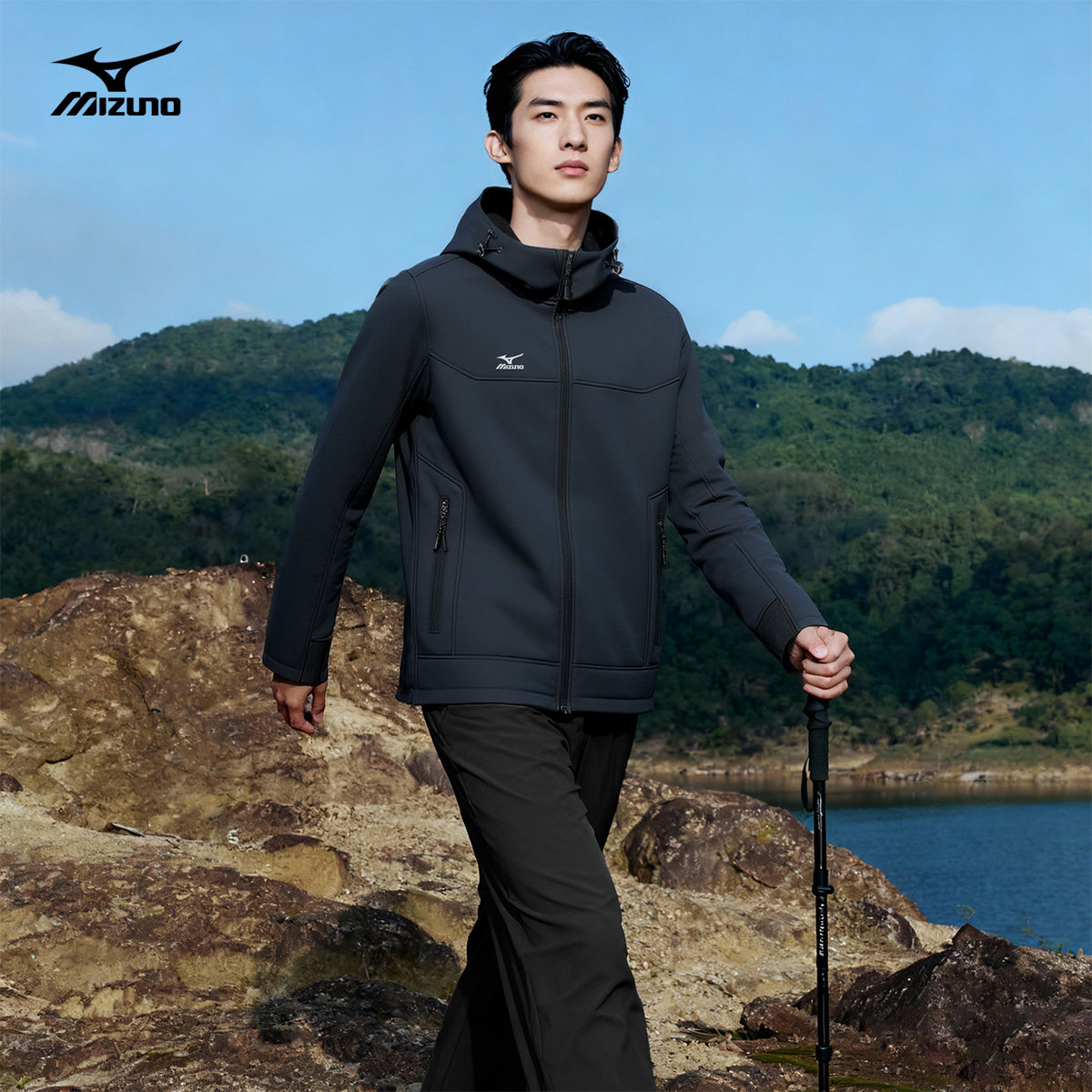 Mizuno/美津浓软壳衣加绒加厚