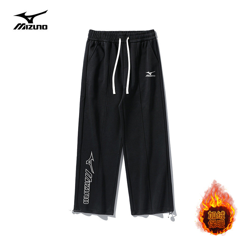 Mizuno/美津浓黑色加绒卫裤男士秋冬季户外休闲裤宽松直筒束脚裤,男装,卫裤,淘宝优惠券,粉丝福利购,淘宝优惠卷