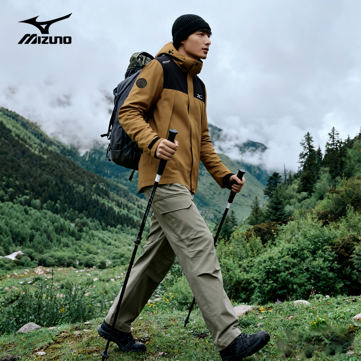 美津浓男士防风防水冲锋衣