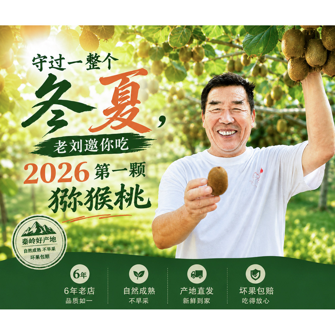 【2026鲜果上市】黑龙江吉林海南云南拍韵达快递徐香猕猴桃眉县