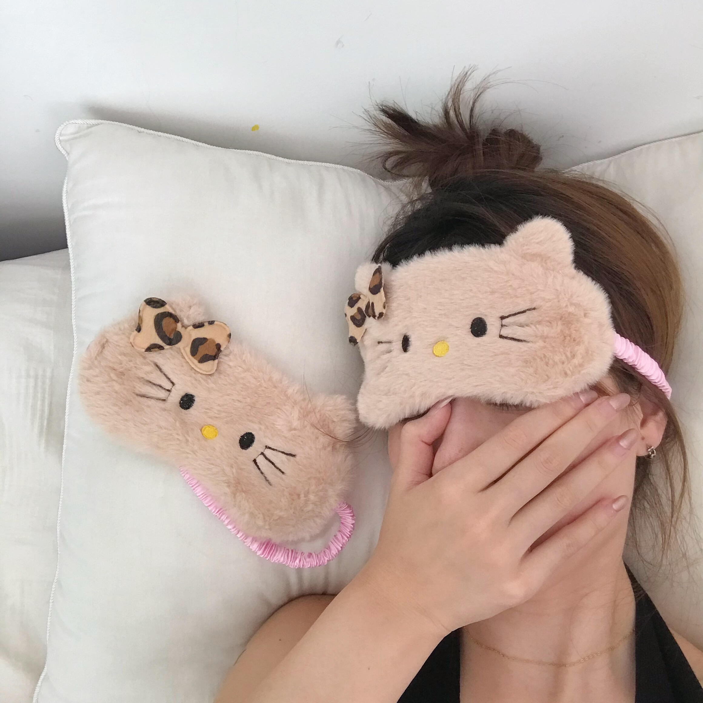 哈喽Kitty眼罩女睡眠眼罩遮光缓解疲劳学生午睡卡通可爱甜美透气