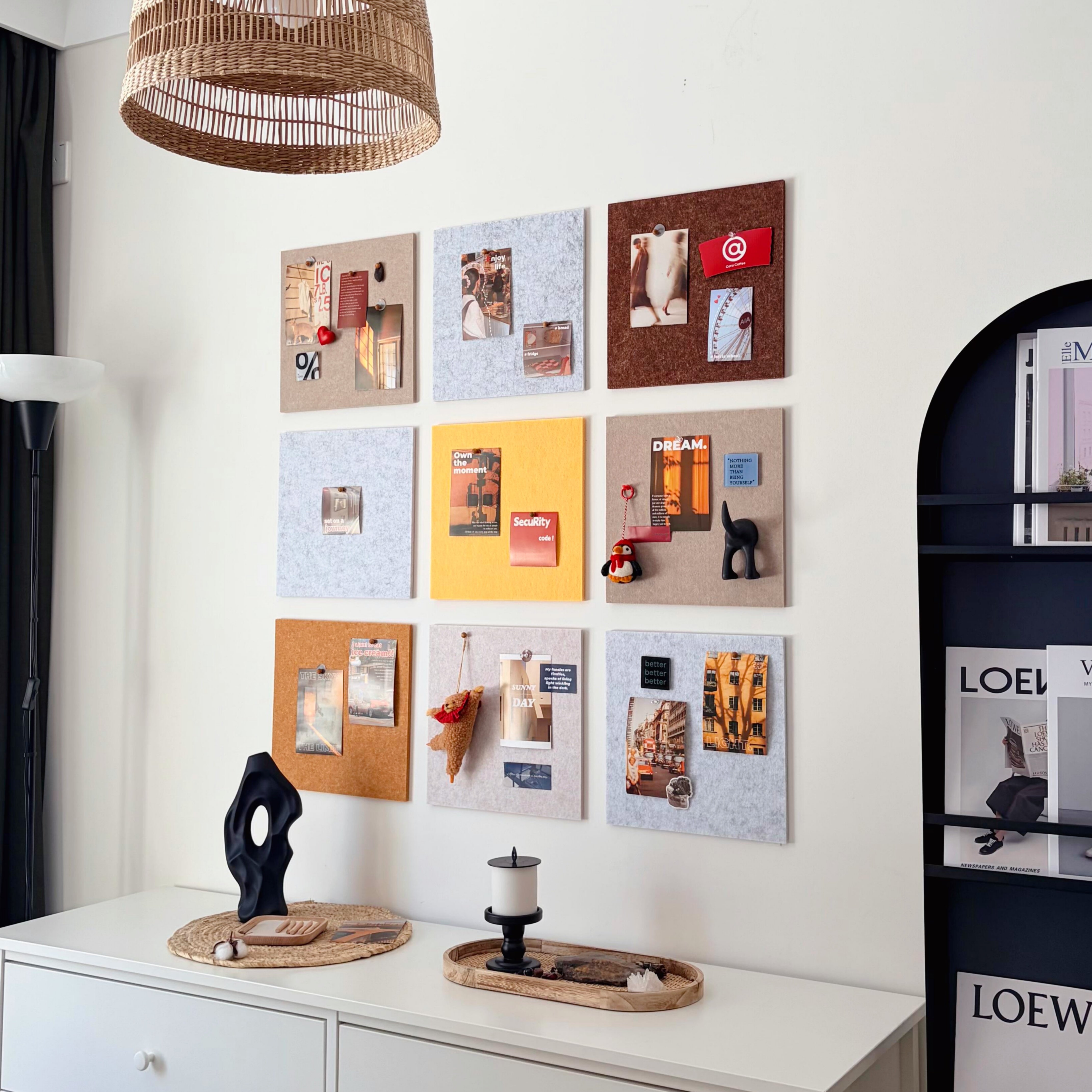 【低成本拯救大白墙】毛毡板照片墙墙贴免打孔留言展示板墙面装饰