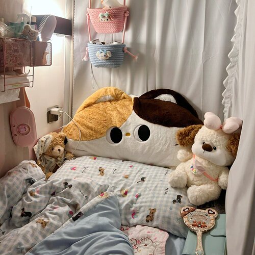 猫猫枕头学生宿舍床头靠垫抱枕靠枕靠垫靠背护腰沙发靠垫枕头女生 - 封面