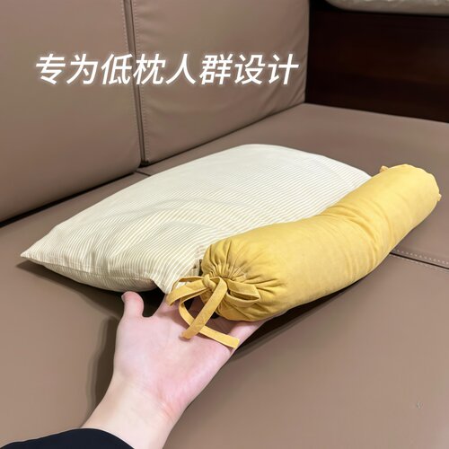 【低枕人爱了】荞麦颈椎枕牵引枕颈椎反弓纯荞麦壳枕头成人可拆卸
