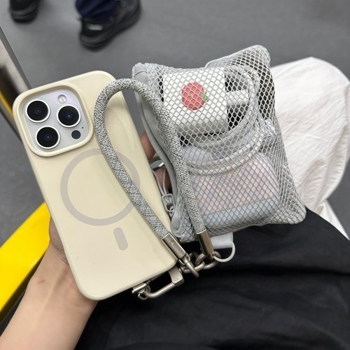 【旅行好物】耳机数据线充电宝收纳包网格卡包大容量便携杂物包女