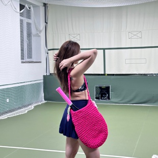 【织女的网球包】手工钩针DIY网球拍包多功能单肩收纳羽毛球包袋