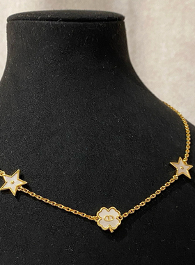 四叶草五角星花朵项链高级感