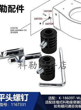 科勒挂墙式座便器平头螺钉配件