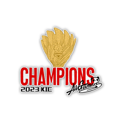 AG超玩会战队服KIC夺冠反光车贴