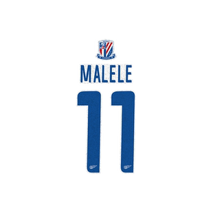 2024上海申花队马莱莱特谢拉足球迷反光汽车贴纸车门身贴后玻璃贴