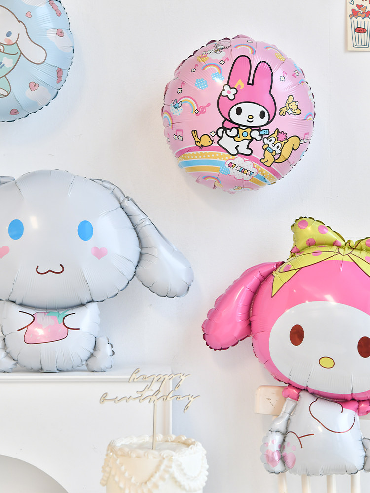 美乐蒂生日布置玉桂狗卡通铝膜气球女孩儿童生日派对装饰场景布置