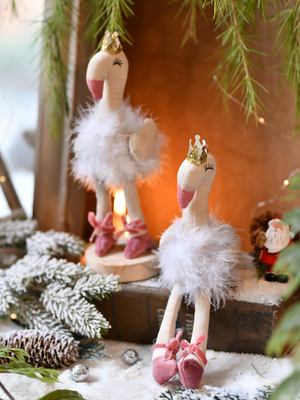 场景布置桌面粉色圣诞装饰