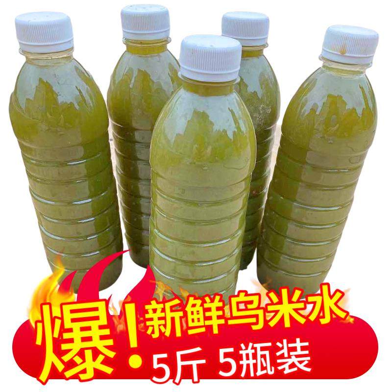 野生新鲜乌树叶汁2500g南烛叶乌饭树叶汁制作乌米饭乌饭草汁5斤装