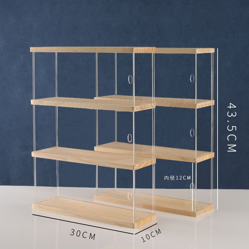2026手办积木展示柜多层可叠加防尘收纳柜潮玩手办透明展示盒