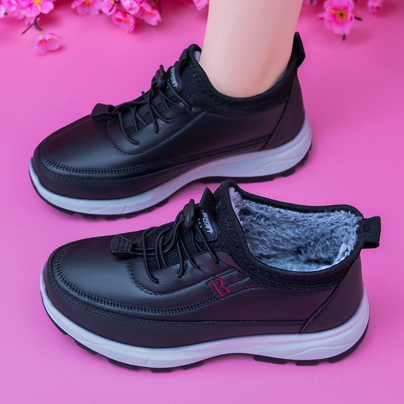 2026冬季加厚棉鞋女高帮中老年人加绒妈妈雪地靴奶奶短筒靴子防水