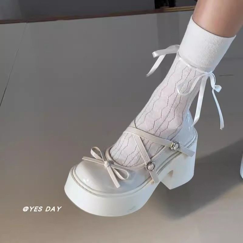 2026厚底玛丽珍小皮鞋女2025新款春秋季日系jk粗跟高跟配裙子单鞋