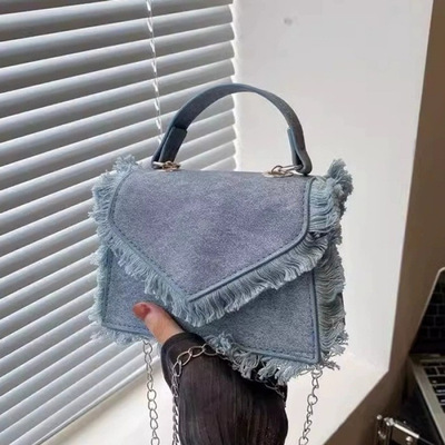 2026包包女斜挎包2024新款时尚手提包小众高级感单肩腋下包链条牛