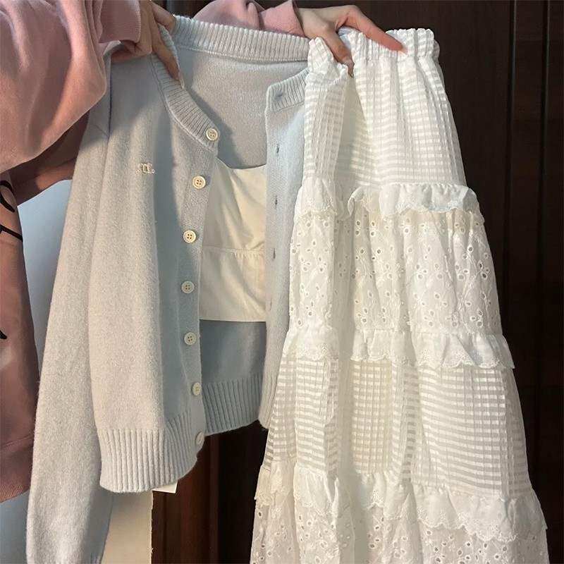 长裙蛋糕裙新品白色蛋糕裙半身裙