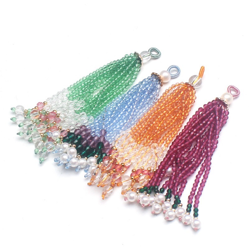 2026流苏珠子穗子多彩色手工串珠配饰手链文玩佛珠项链吊饰配件女