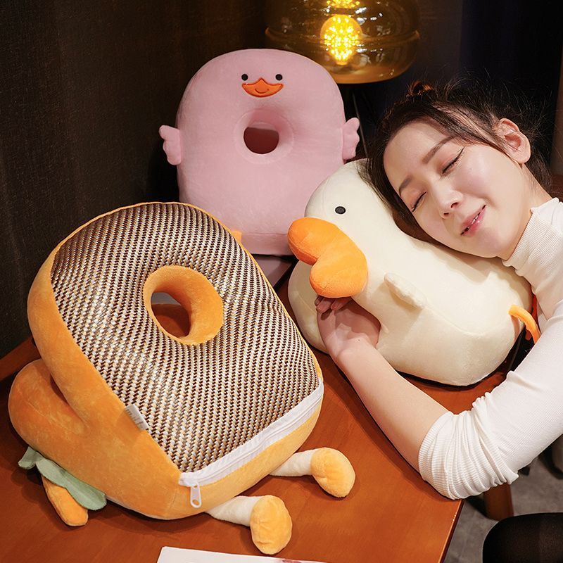 2026夏季凉席午睡枕办公室午睡小学生午休趴睡枕双面教室桌子抱枕