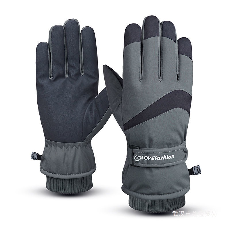 2026冬季滑雪手套男女款加厚加绒保暖触屏防滑防泼水户外运动骑行