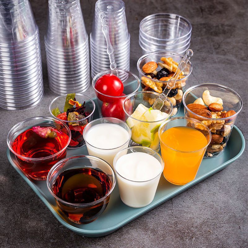 2026试饮杯一次性/小号硬塑料透明加厚试吃品茶喝酒杯子独立站